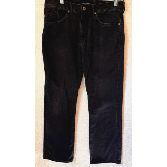 Banana Republic Denim Jeans Men's Size 31Wx30L Straight‎ Fit Black Medium Wash - Picture 1 of 13